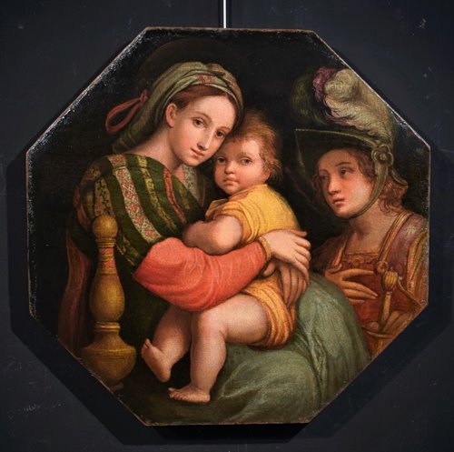 Madonna and Child with Archangel Michael